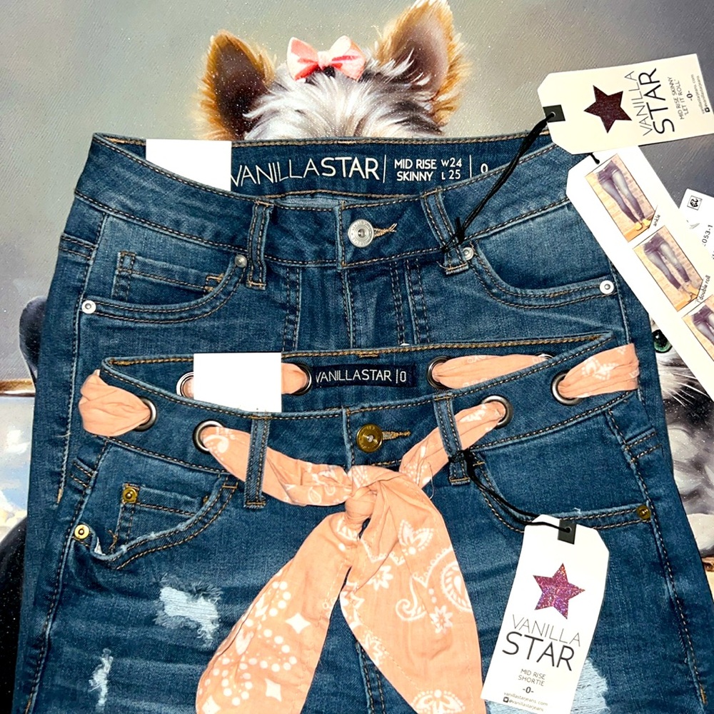 $15 Sale for Two Vanilla Star Skinny denim has stretch sizes 0